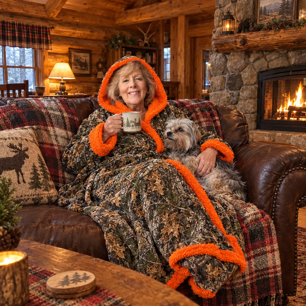 Buck's Camo Heated Robe