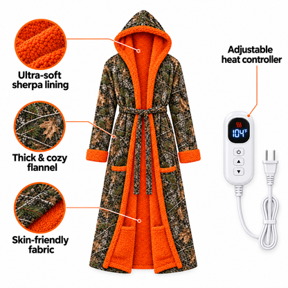 Buck's Camo Heated Robe